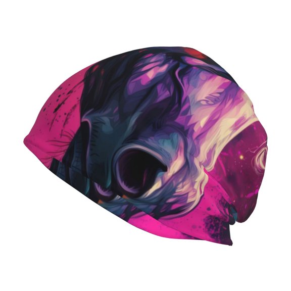 Naloa Watercolor Painting White Horse Beanie for Men Women Knitted Unisex Winter Hat Beanies Cap Knit Cuffed Beanies Hats