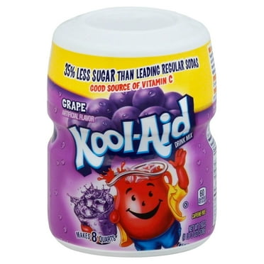 Kool Aid Sugar Sweetened Grape Artificially Flavored Powdered Soft Drink Mix, 19 Oz..