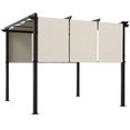 thumbnail image 1 of Outsunny 10' x 10' Metal Pergola with Retractable Canopy for Patio, Deck, 1 of 10