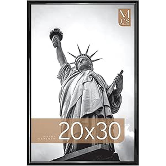 MCS Trendsetter 20x30 Poster Frame Black High-Gloss, Vertical & Horizontal Wall Hanging Large Picture Frame for Photos, Posters & Art Prints (1-Pack)