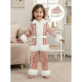 thumbnail image 6 of Gzhioc Kids Baby Boys Girls Christmas Outfit 1T 2T 3T 4T 5T 6T Long Sleeve Belted Jacket Pants Hat Clothing Set, 6 of 8