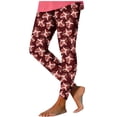 thumbnail image 2 of Mifsaly Football Leggings Women Football Heart Print High Waist Stretchy Workout Pants Gym Yoga Team Fans Sport Pant XXL, 2 of 5