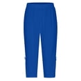 thumbnail image 4 of frariair ​Breathable Cropped Workout Leggings For Women Tummy Control Fitness Capris With Quick Dry Fabric Gym To Lounge Wear​ Blue, 4 of 7