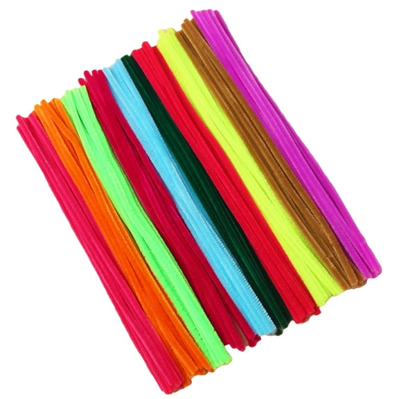 PBPBOX 300Pcs Assorted Plush Rods Flexible Craft Sticks for Home Decor and DIY Art