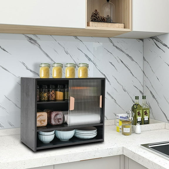 Modern Storage Cabinet, Living Room Storage Cabinet, Black Storage Cabinet Storage Cabinet Adjustable Design