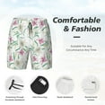 thumbnail image 6 of Picia Lilies Flowers pattern Mens Swim Trunks with Compression Liner Stretch Beach Shorts Quick Dry with Zipper Pockets No-Chafing Board Shorts-Small, 6 of 9
