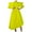 Yellow, variant on Winter Saving Wedding Guest Dresses for Women Formal Solid Round Neck Three-quarter Sleeve Large Skirt Hem Dress