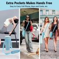 thumbnail image 6 of Bling Water Bottle Holder with Adjustable Strap & Straw Cover for Cup 40 oz Tumbler with Handle, Water Bottle Carrier Bag with Phone Pocket & Carabiner for Cup Accessories, 6 of 7