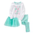 thumbnail image 1 of OshKosh B'Gosh Bébé Filles Réveil Danse Sommeil Répéter 3 Pc Pyjamas (9 Mois), 1 of 1