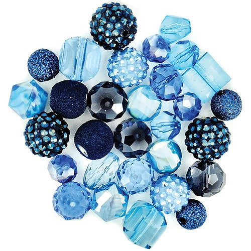 Jesse James Brand Inspiration Royal #1 Charm, Loose Beads, Plastic, Blue, 1 Each