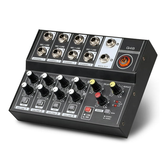 8 Channel Multifunctional USB Audio Mixer Portable Sound Mixer Professional Home-use Dual Microphone Inputs Sound Mixer