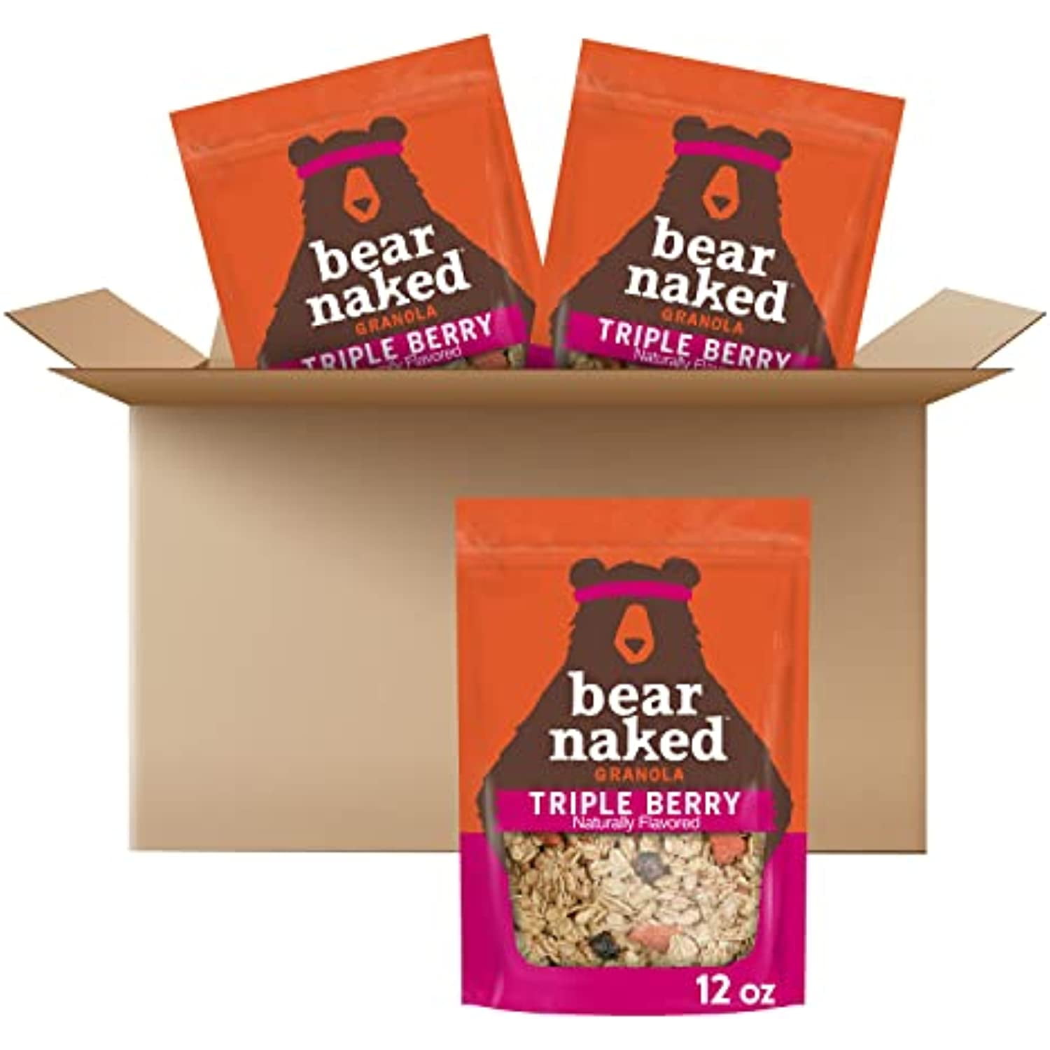 Granola Bear Naked Triple Berry Fit Less Sugar Non Gmo Project