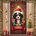 thumbnail image 6 of Festive Christmas Banner Holiday Puppy Christmas Tree Polyester Decorative Design for Christmas Decoration Indoor Event Celebration, 6 of 9