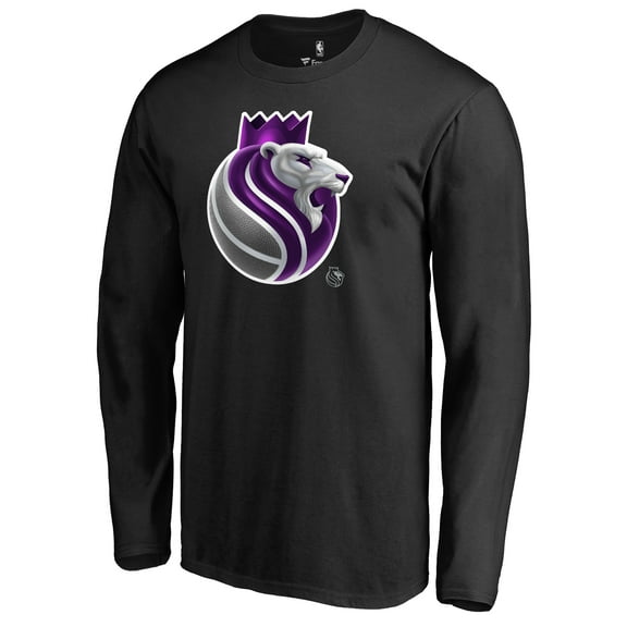Men's Black Sacramento Kings Midnight Mascot Long Sleeve T-Shirt