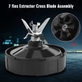 thumbnail image 3 of QUTETN Blender Bottom Blade 7 Fins for Nutri Ninja Pro Extractor Blade Nutri Ninja Auto iQ BL2012/BL2013/BL480/BL480D/BL481/BL482 BL486CO/BL487/BL487A/BL488W/BL490/BL491 BL492/BL492W/BL64, 3 of 5