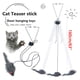 thumbnail image 2 of Ganfancp Toy Self-Hey Puerta Colgante Retráctil Scratching Rope Pequeño Ratón Funny Stick Pet Cat Supplies Funny Stick Artículos En Liquidación Cat Toys Cuerda para Arañar Gatos X1, 2 of 7