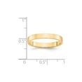 thumbnail image 3 of Real 14kt Yellow Gold 3mm LTW Flat Band Size 12; for Adults and Teens; for Women and Men, 3 of 3