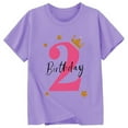 thumbnail image 3 of Tiijoy Little Girls 2Nd Birthday T-Shirt Letter Print Short Sleeve T Shirt, Sizes 6-7, 3 of 3