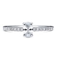 thumbnail image 2 of BERRICLE Sterling Silver Solitaire Wedding Engagement Rings 0.4 Carat Oval Cut Cubic Zirconia CZ Promise Ring for Women, Rhodium Plated Size 9, 2 of 9