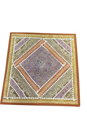 Mogul Traditional Pillow Cases Ethnic Embroidered Sequin Patchwork Cushion Sham 16"x16"