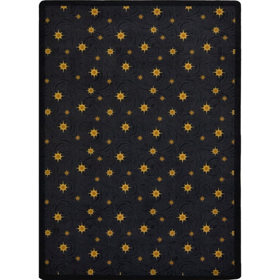 Joy Carpets Any Day Matinee Milky Way 7'8" x 10'9" Area Rug in Color Charcoal
