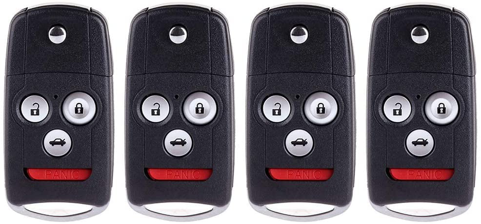IYZFBSB802 cciyu 1PC Uncut 4 Buttons Keyless Entry Remote Fob Case Replacement fit for Honda Accord/Acura MDX RDX TL TSX ZDX 