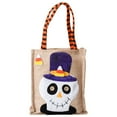 thumbnail image 2 of Food Storage Containers,Halloween Bags – Reusable Burlap Bags – Pumpkin Witch Skeleton & Designs – Kids’ Candy Bags For Halloween, 2 of 9
