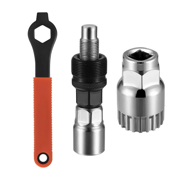 Extractor de manivela de bicicleta, práctico y fácil de usar, herramienta de extracción de pedalier para carretera Juego de herramientas de 3 piezas.