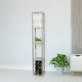 thumbnail image 4 of Creekwood Home 62.5" Vino Wine Rack and Storage Floor Lamp with LED Bulb, Gray, 4 of 6