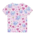 thumbnail image 6 of SGFCWSX Girls Short Sleeve T-Shirt, Printed Casual Kids Fashion Top Purple Size 3-4 Years, 6 of 7