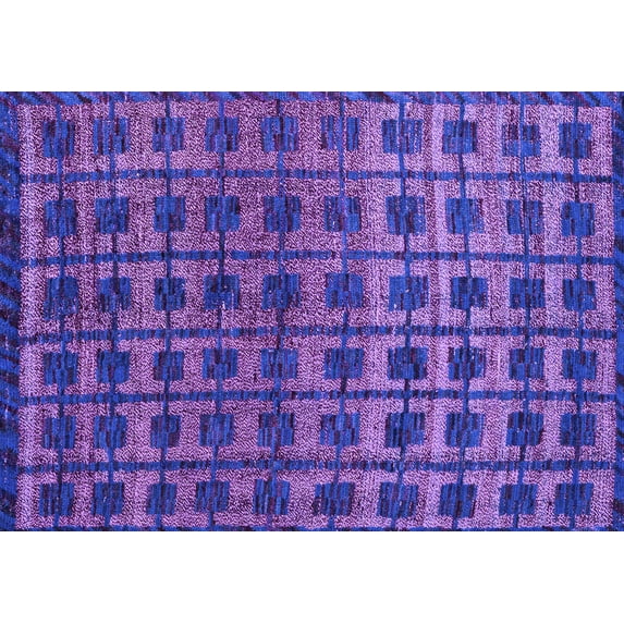 Ahgly Company Indoor Rectangle Oriental Purple Modern Area Rugs, 3' x 5'
