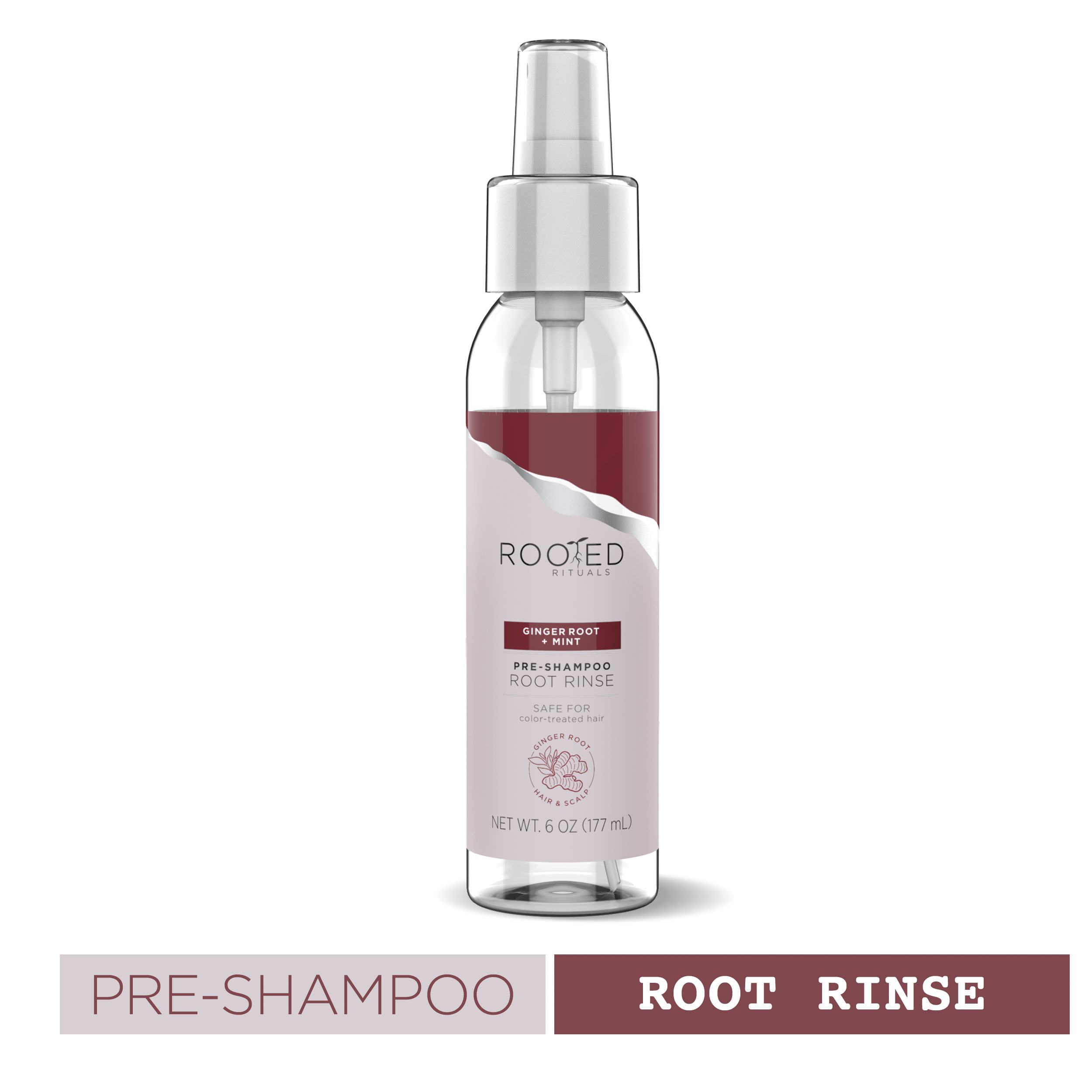Rooted Rituals Ginger Root and Mint PreShampoo Root Rinse, 5.7 fl oz
