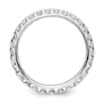 thumbnail image 2 of 14K White Gold Ring Band Eternity Diamond Round Polished U Shared Prong 1ct , Size 9, 2 of 5