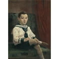 thumbnail image 3 of Jozef Hanula 18x24 Black Modern Framed Museum Art Print Titled - Boy in Matrose Dresses (1916), 3 of 5