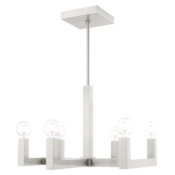 Livex Lighting - Solna - 6 Light Chandelier in Mid Century Modern Style - 24.38