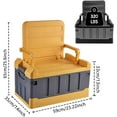 thumbnail image 3 of Versatile Foldable Seatable Car Organizer Box Heavy Duty Storage Bins With Lids Trunk,Durable Plastic,60L Can Store Clothes, Toys Camping Equipment in Large Capacity (yellow), 3 of 16