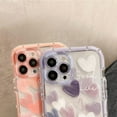 thumbnail image 4 of Love Heart Graffiti Cute Silicone Case for Women Girls Compatible with iPhone Case (Purple,iPhone 14), 4 of 9