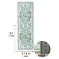 thumbnail image 2 of Sonoro Kate 2.5x8 Area Rugs for Living Room Bedroom, Non Slip Boho Machine Washable Indoor Floor Carpet, Green, 2 of 7
