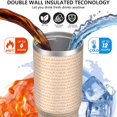 thumbnail image 3 of Modern 30oz Handheld Travel Tumbler with Handle – Double Wall Stainless Steel Insulated Cup, Flip Straw Lid, Leak-Proof & BPA-Free for Hot and Cold Drinks – Durable Coffee & Juice Mug White, 3 of 7