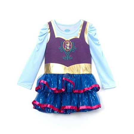 Anna Top - Frozen Anna Cosplay Long Sleeve Tutu Dress with Cape