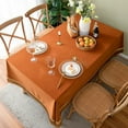 thumbnail image 2 of European Tassel Velvet Tablecloth Square Dinner Table Cover Retro Decoration Orange YIWEI, 2 of 6