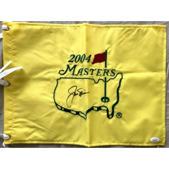Jack Nicklaus autographed 2004 Masters golf pin flag JSA