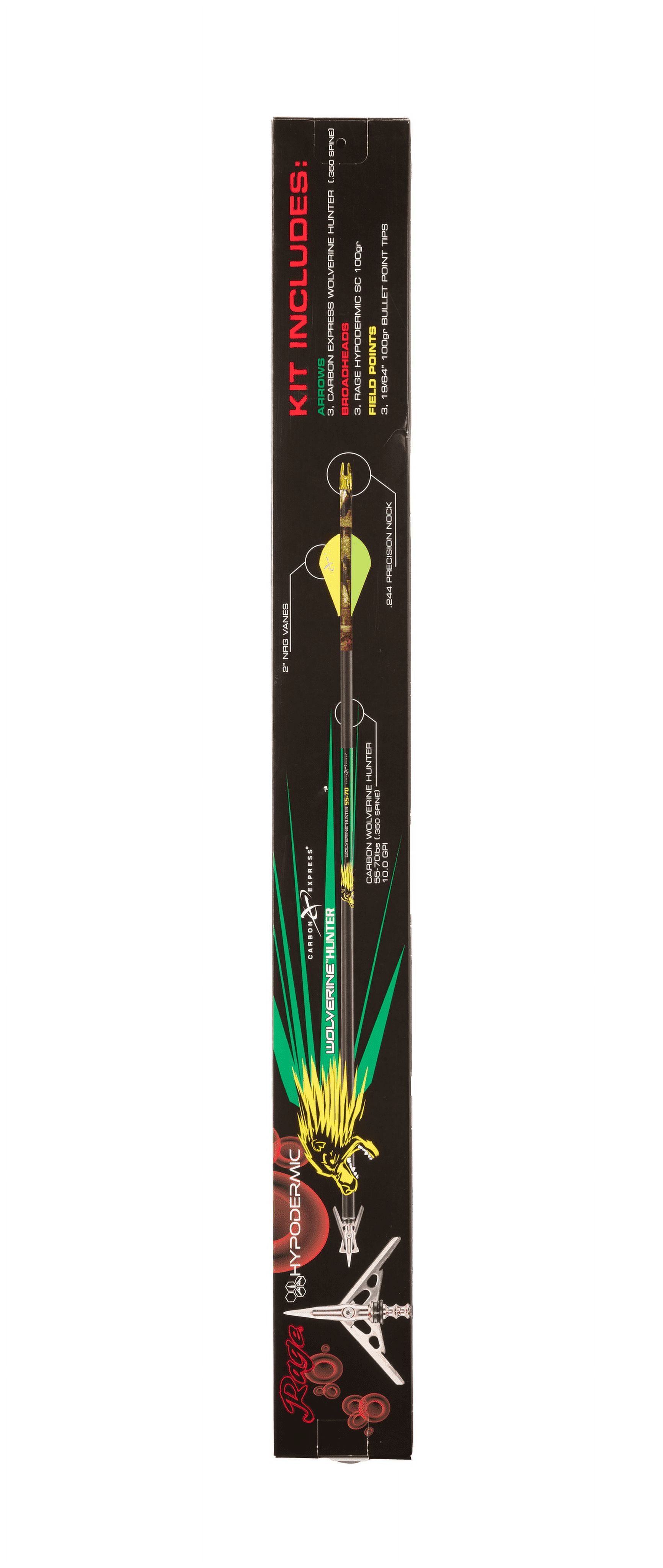 Rage Simply Lethal Ready-To-Hunt Kit, Vertical Bow, Includes 3 Arrows, 3 Broadheads, 3 Field Points
