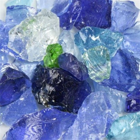 American Specialty Glass LRIVERZS-1 Recycled Chunky Glass, River Mix - Small - 0.25-0.5 in. - 1 lbs