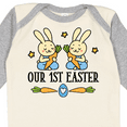 thumbnail image 4 of Inktastic 1st Easter Twin Boys Bunny Boys Long Sleeve Baby Bodysuit, 4 of 5