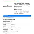 thumbnail image 2 of Front Right Wiper Blade - Compatible with 1994 - 1999 Mercedes-Benz S500 1995 1996 1997 1998, 2 of 2