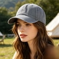 thumbnail image 3 of Womens Casual Washed Cotton Hats, Fashion Adjustable Baseball Caps, Soft Breathable Dad Hat for Daily Wear Shopping Outdoor Activities, 3 of 5