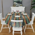 thumbnail image 2 of Round Waterproof Tablecloth 60×60 Inch, African Tribal Geometric Reusable Indoor/Outdoor Durable Table Cover for Party Kitchen Dinner Room Decor, 2 of 6