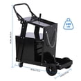 thumbnail image 4 of Welder Cart with Drawers,Rolling Welding Cart with Tank Storage Safety Chains and Gas Cylinder Slots for TIG, ARC, Plasma Cutter Welding Machine,Black, 4 of 7