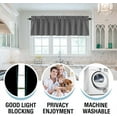 thumbnail image 4 of Blackout Curtain Valances for Kitchen Windows/Bathroom/Living Room/Bedroom Thermal Insulated Rod Pocket Valances for Windows, 4 Pack, 52" x 18", 4 of 15